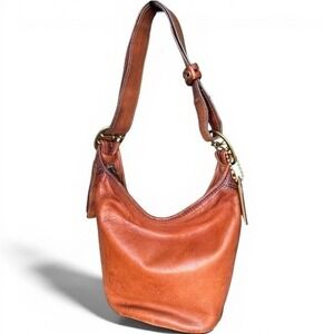 Vintage Coach Bleecker Duffle Bag Hobo Purse Shoulder Brown Tan Leather Y2K 2007